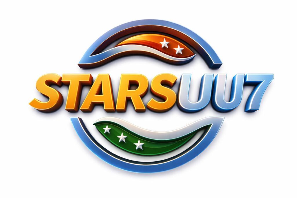 UU7 Game logo featuring colorful 3D text with star and wave elements on a white background
